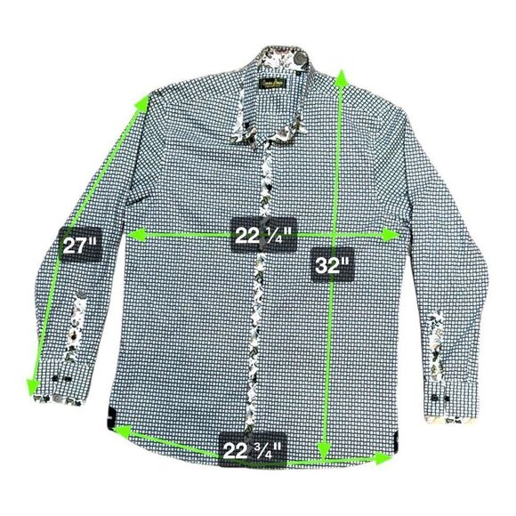 Banana Lemon Long-Sleeve Patterned Button-Up Shirt L Houndstooth Floral Paisley - Picture 3 of 6